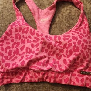 Bombshell Sportswear Vibrant Pink Animal Print Sports Bra